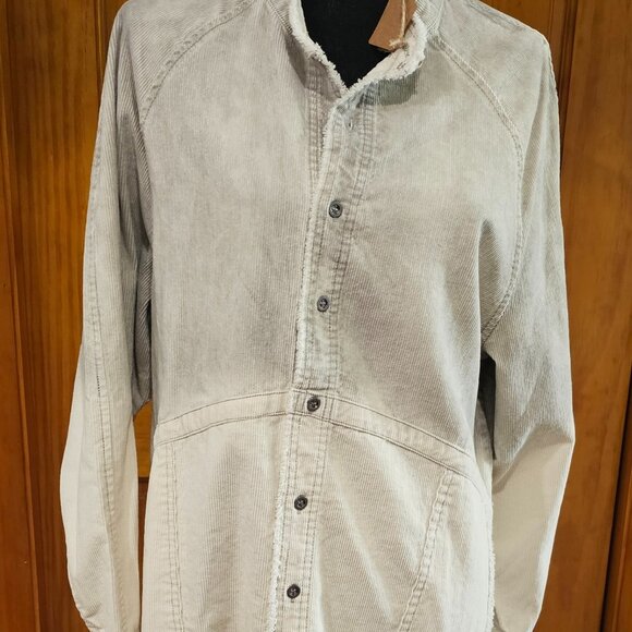 Ombre Gray to Cream Corduroy Dress - Picture 1 of 3